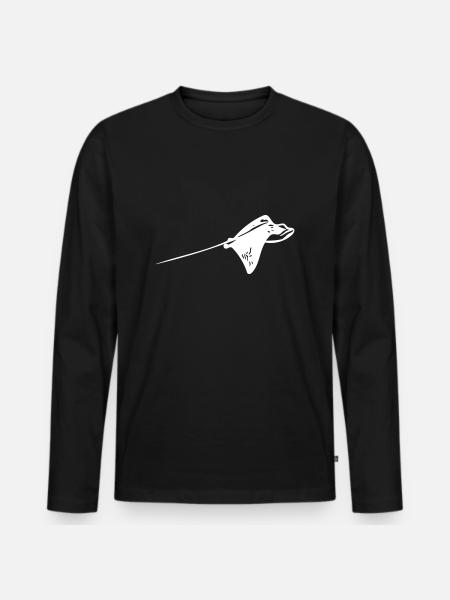 Adlerrochen Vector Vol - T-shirt manches longues Premium bio Homme - noir