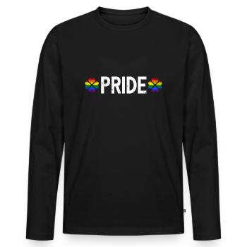 LGBTQ Pride Month Retro pride Regenbogen - Männer Premium Bio Langarmshirt - Schwarz - Vorne - Nico (187cm)