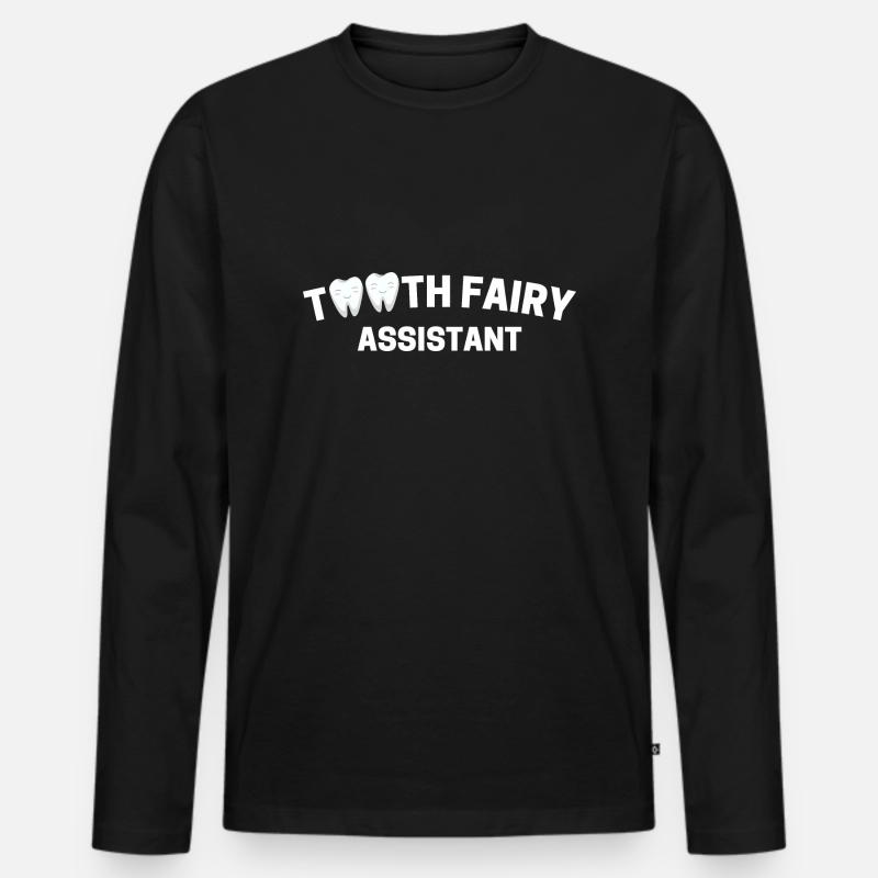 ZAHNFEE ASSISTENT - Männer Premium Bio Langarmshirt - Schwarz