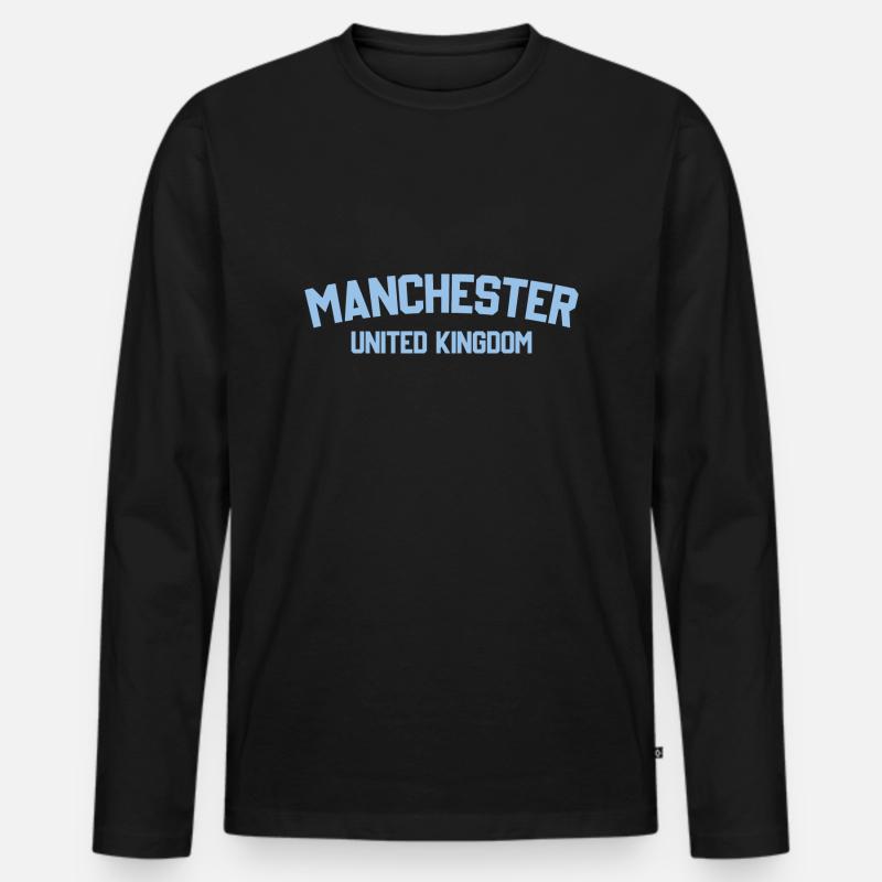 Cord - Männer Premium Bio Langarmshirt - Schwarz