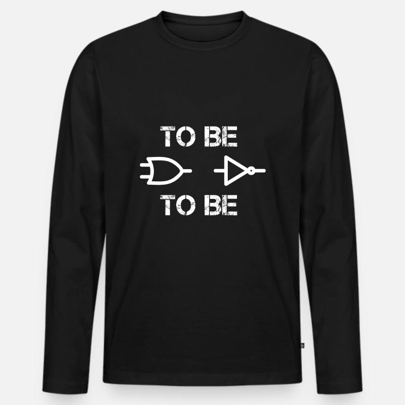 Logikschaltung Elektrotechnik - Männer Premium Bio Langarmshirt - Schwarz