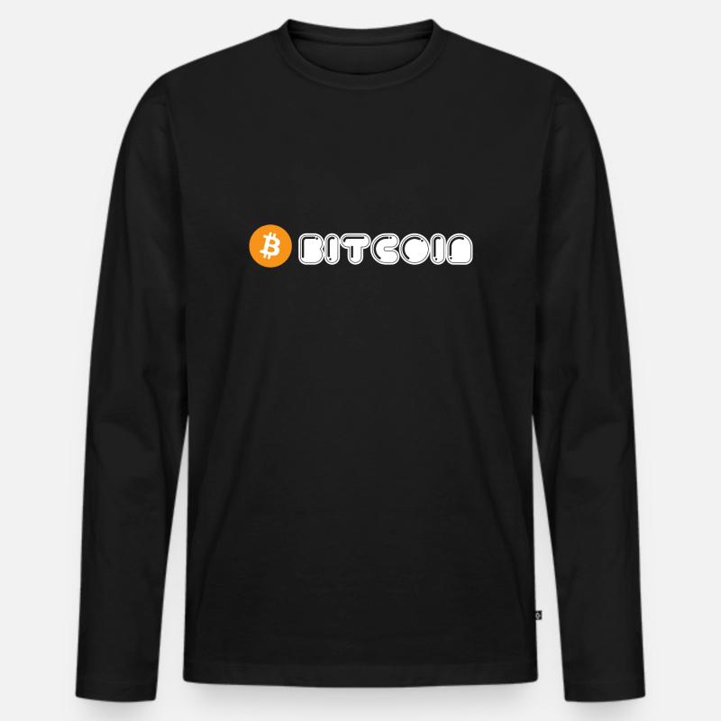 Bitcoin (Bitcoin) - Männer Premium Bio Langarmshirt - Schwarz