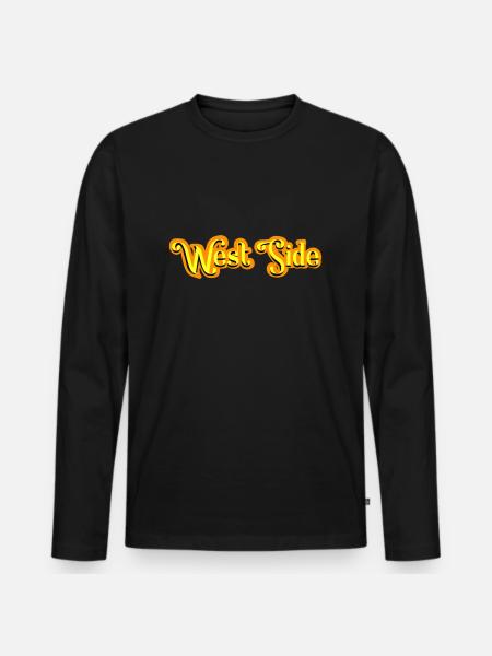 West Side - Men's Premium Organic Long Sleeve Shirt - black