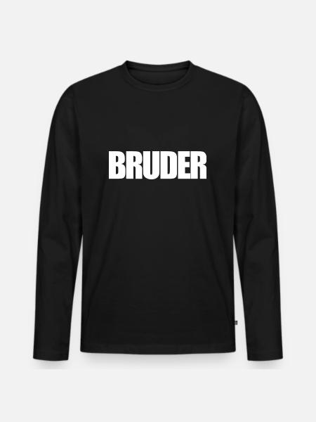 Bruder - Männer Premium Bio Langarmshirt - Schwarz
