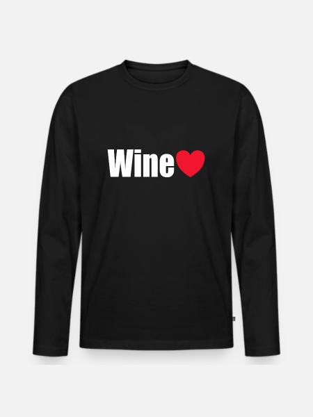 winelove - Men's Premium Organic Long Sleeve Shirt - black
