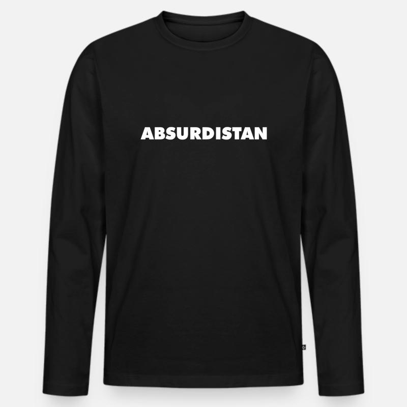 ABSURDISTAN - Männer Premium Bio Langarmshirt - Schwarz