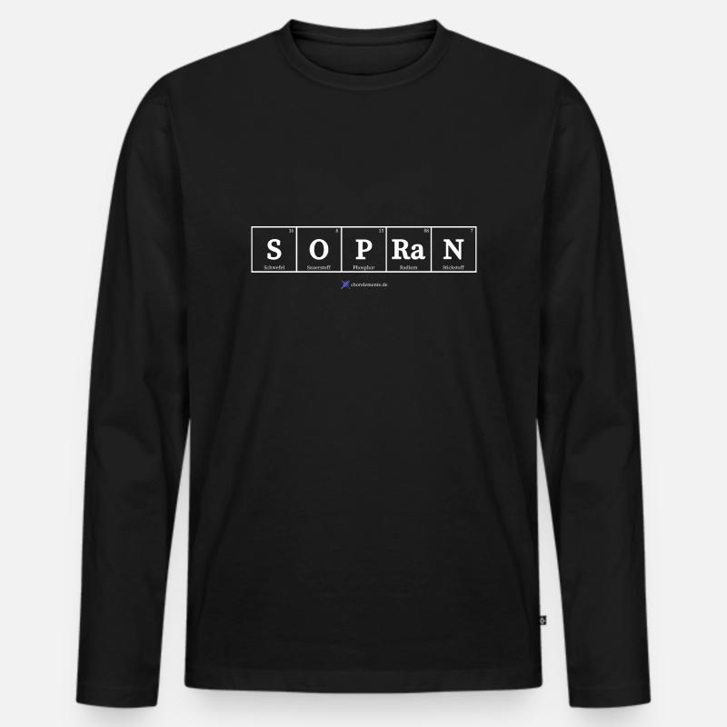 Sopran (dunkle Stoffe) - Männer Premium Bio Langarmshirt - Schwarz