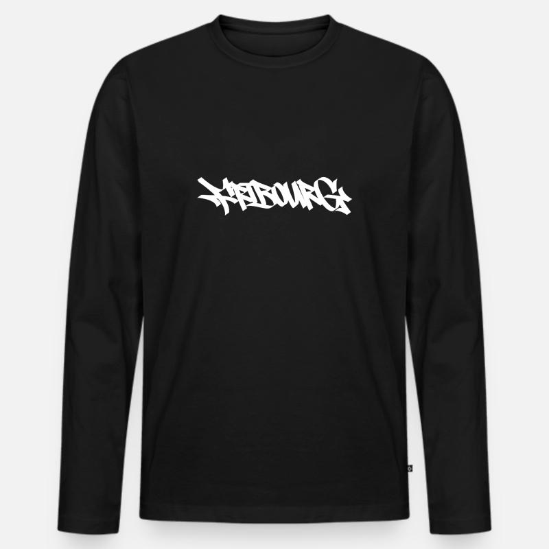 Fribourg im Uechtland - Männer Premium Bio Langarmshirt - Schwarz
