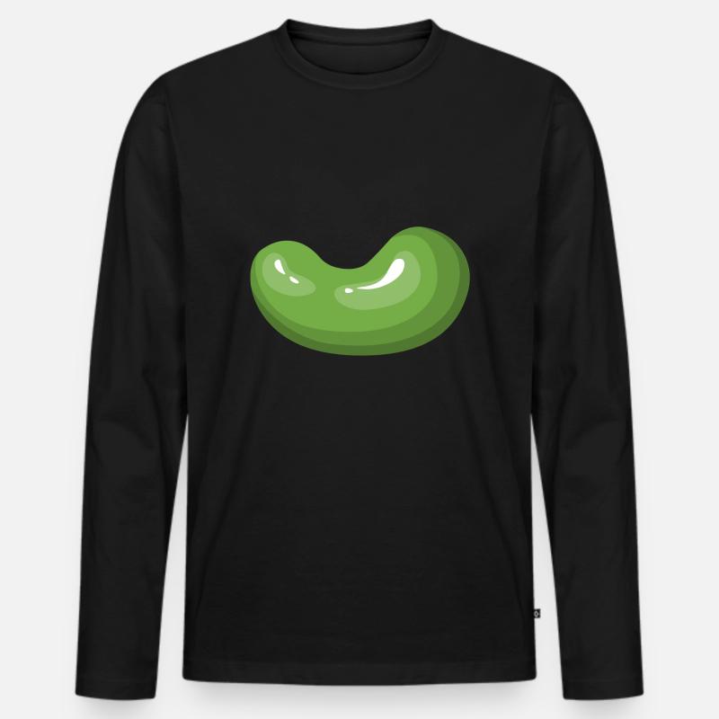 kidney beans bohnen veggie gemuese vegetables18 - Männer Premium Bio Langarmshirt - Schwarz