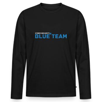 Cyber Security Blue Team - Men's Premium Organic Long Sleeve Shirt - black - Front - Nico (187cm)