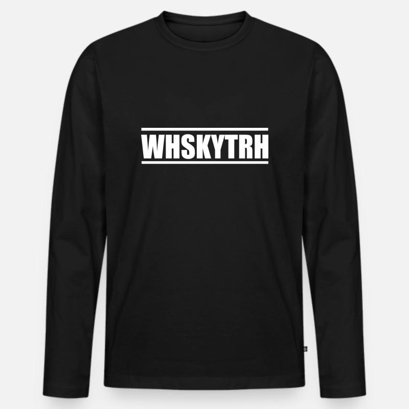 WHSKYTRH - Männer Premium Bio Langarmshirt - Schwarz