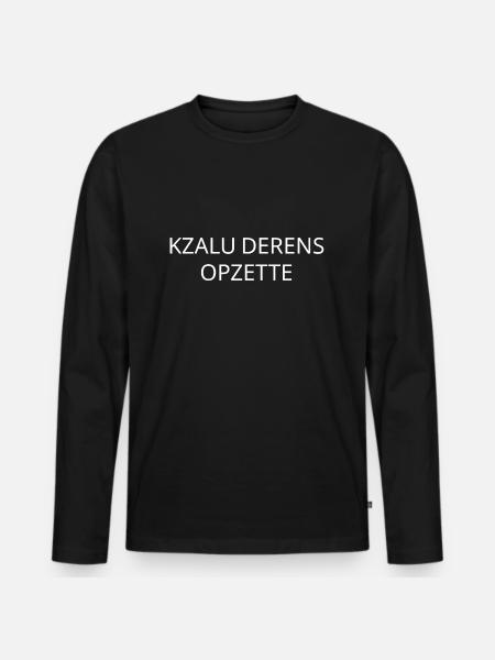 KZALUDERENSOPZETTE – Antwerp Dremenshirt - T-shirt manches longues Premium bio Homme - noir
