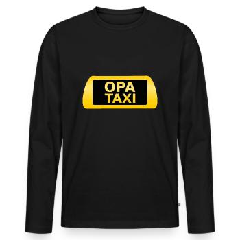 Opa Taxi - Männer Premium Bio Langarmshirt - Schwarz - Vorne - Nico (187cm)