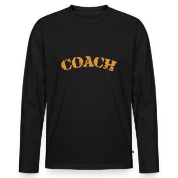 Coach - Le meilleur Coach - Der beste Trainer - T-shirt manches longues Premium bio Homme - noir - Devant - Nico (187cm)