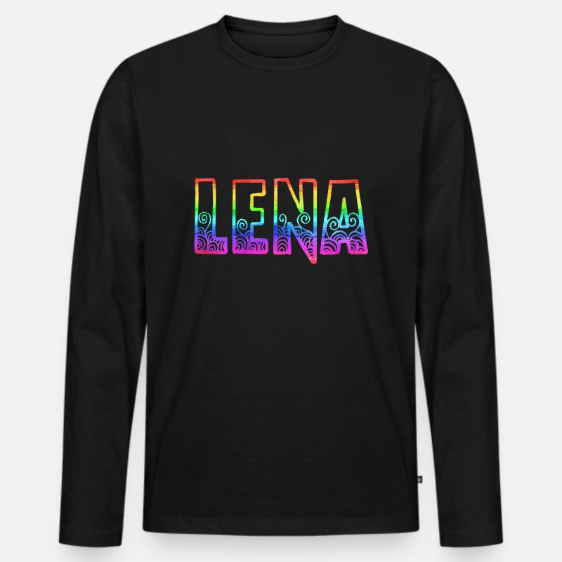 lena rs regenbogen - Männer Premium Bio Langarmshirt - Schwarz