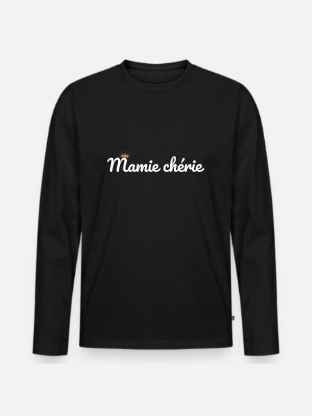 Darling Mom - Men's Premium Organic Long Sleeve Shirt - black