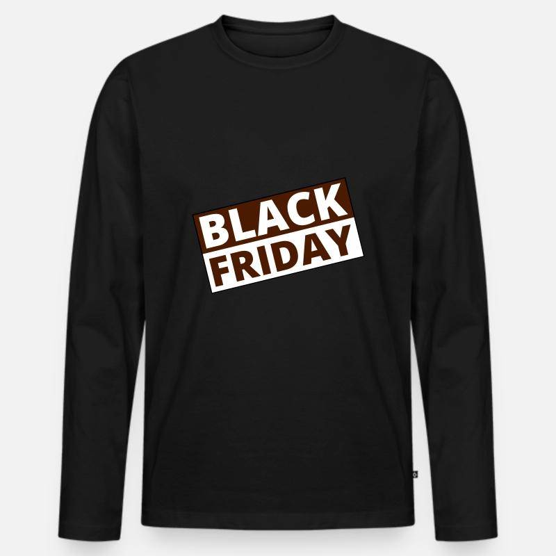 Black Friday - Männer Premium Bio Langarmshirt - Schwarz