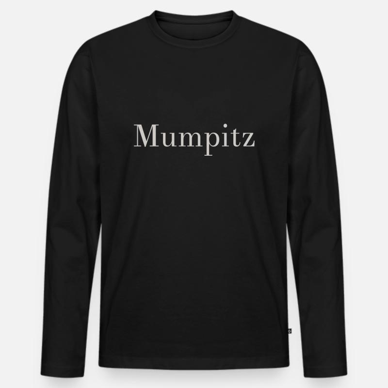 Mumpitz - Männer Premium Bio Langarmshirt - Schwarz