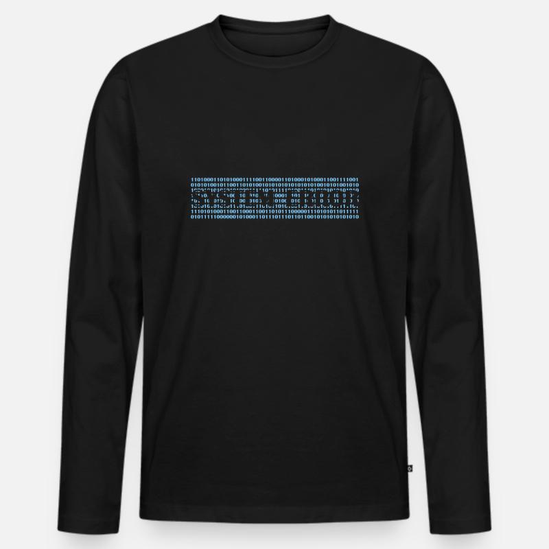 ERROR - Männer Premium Bio Langarmshirt - Schwarz