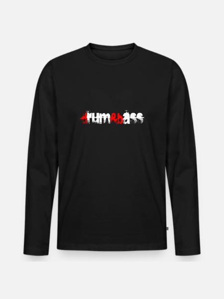 dnb (redwhiteonblack) - Männer Premium Bio Langarmshirt - Schwarz