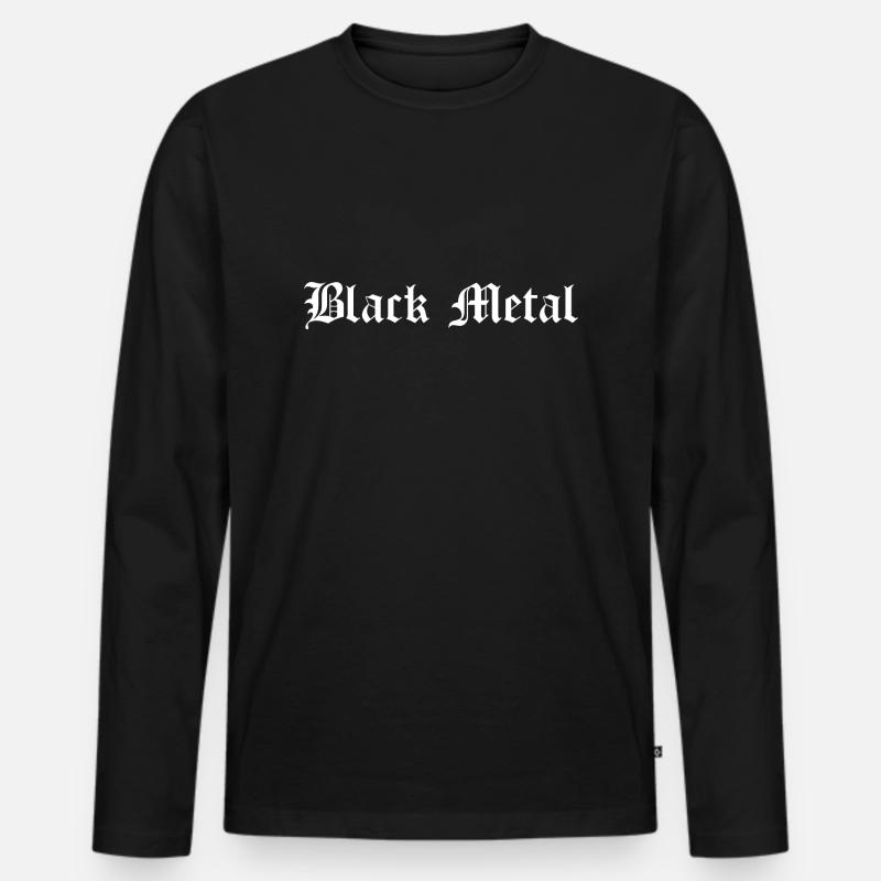 Black Metal - Männer Premium Bio Langarmshirt - Schwarz