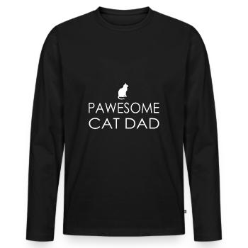 Cat, Cats, Cat Owner, Cat Lover - Men's Premium Organic Long Sleeve Shirt - black - Front - Nico (187cm)