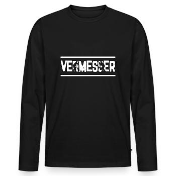 Vermesser Vermessungstechniker Landesvermesser - Männer Premium Bio Langarmshirt - Schwarz - Vorne - Nico (187cm)