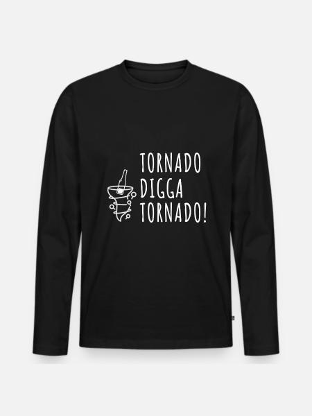 Tornado Digga Tornado - Männer Premium Bio Langarmshirt - Schwarz