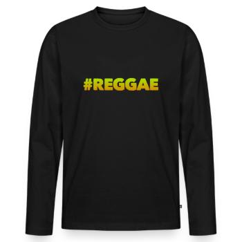 #REGGAE - T-shirt manches longues Premium bio Homme - noir - Devant - Nico (187cm)
