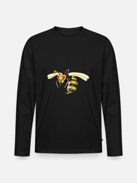 wasp - Men's Premium Organic Long Sleeve Shirt - black