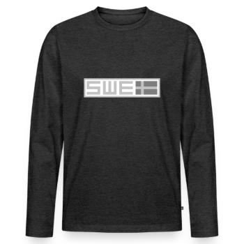Swedish tactical - Men's Premium Organic Long Sleeve Shirt - heather anthracite - Front - Nico (187cm)