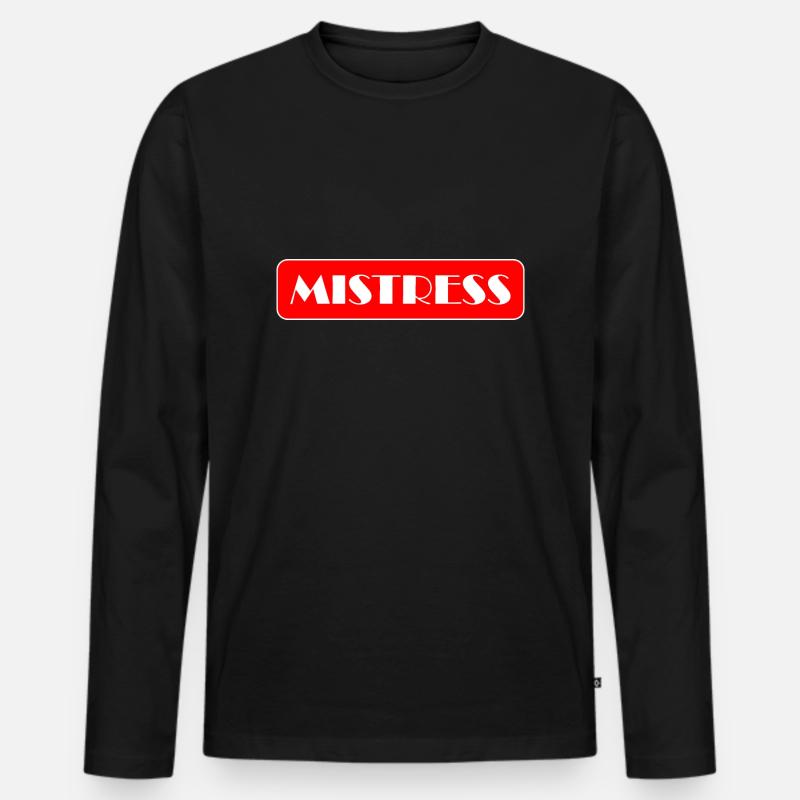Herrin oder BDSM-Domina - Männer Premium Bio Langarmshirt - Schwarz