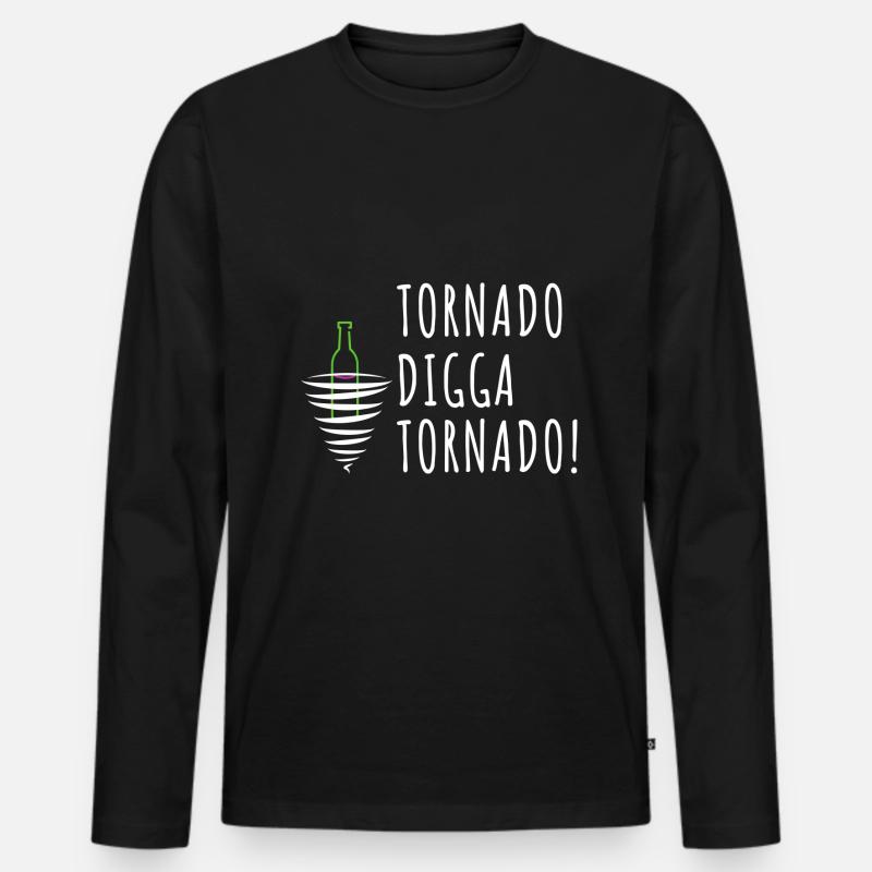 Tornado Digga Tornado - Männer Premium Bio Langarmshirt - Schwarz