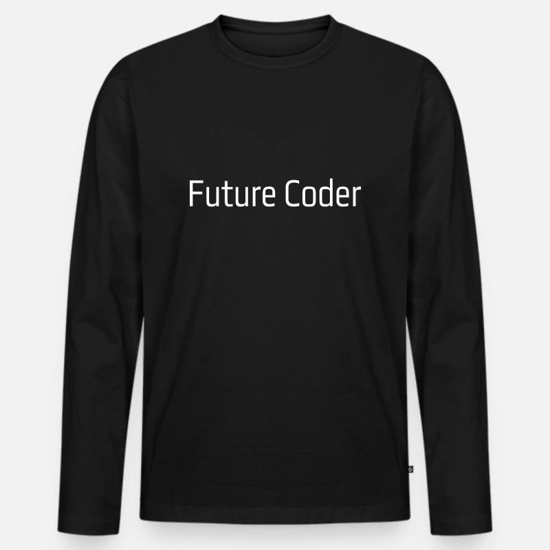 Future Coder - Men's Premium Organic Long Sleeve Shirt - black