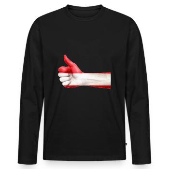 autriche autriche - T-shirt manches longues Premium bio Homme - noir - Devant - Nico (187cm)