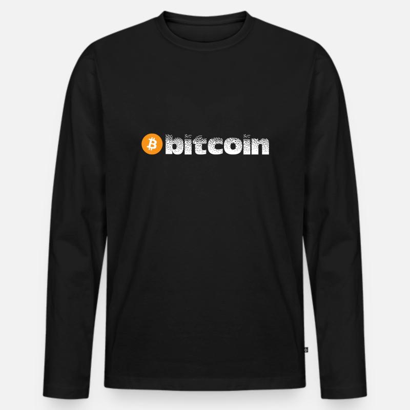 Bitcoin - Männer Premium Bio Langarmshirt - Schwarz