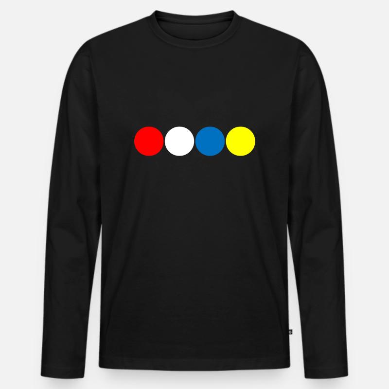 Fastnachts-Bubbles - Männer Premium Bio Langarmshirt - Schwarz