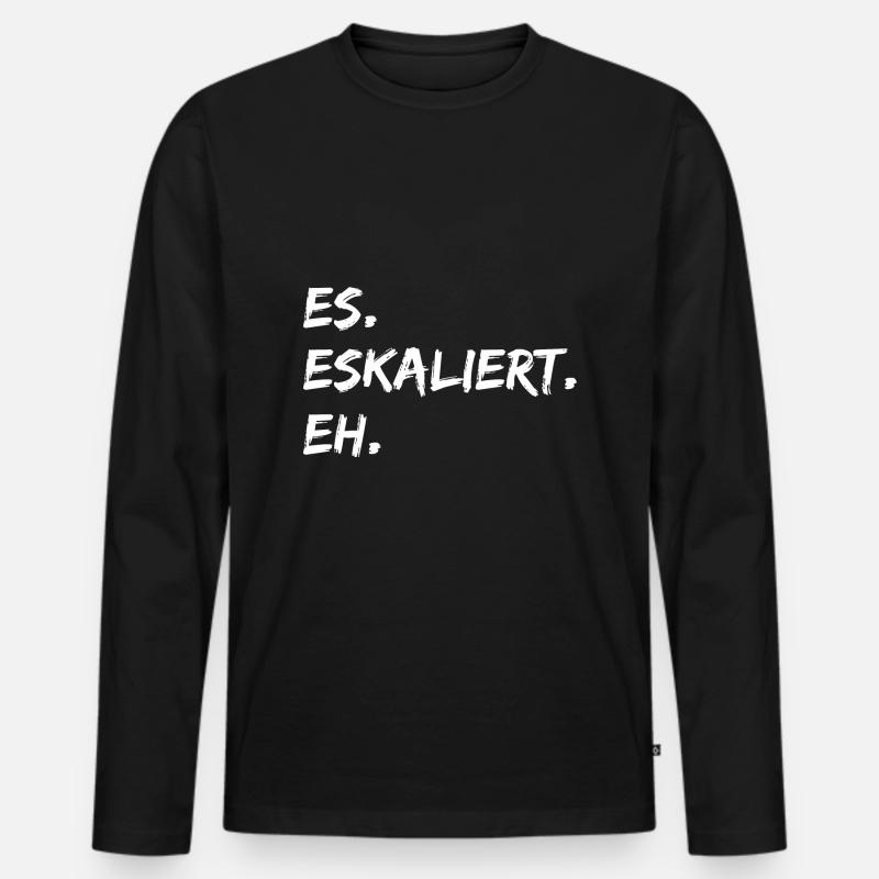 ES ESKALIERT EH - Männer Premium Bio Langarmshirt - Schwarz