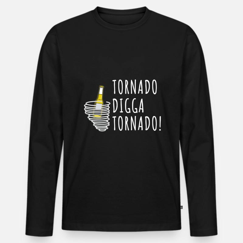 Tornado Digga Tornado - Männer Premium Bio Langarmshirt - Schwarz