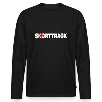 eisschnelllauf eisläufer shorttrack short track - Männer Premium Bio Langarmshirt - Schwarz - Vorne - Nico (187cm)