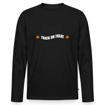 T-shirt aigre-doux cadeau / idée d’Halloween - T-shirt manches longues Premium bio Homme - noir - Devant - Nico (187cm)
