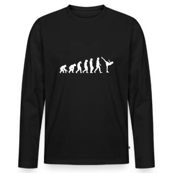 Figure skating evolution of humans Sports - Men's Premium Organic Long Sleeve Shirt - black - Front - Nico (187cm)