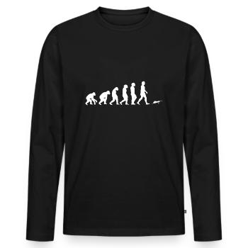 Ant Insect Evolution of humans Animals - Men's Premium Organic Long Sleeve Shirt - black - Front - Nico (187cm)