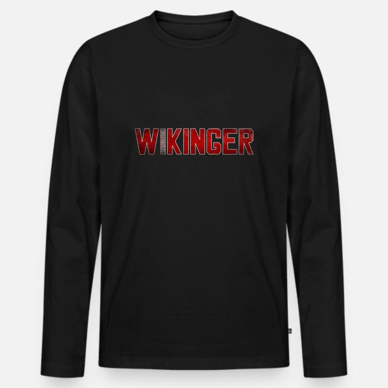 Wikinger - Männer Premium Bio Langarmshirt - Schwarz