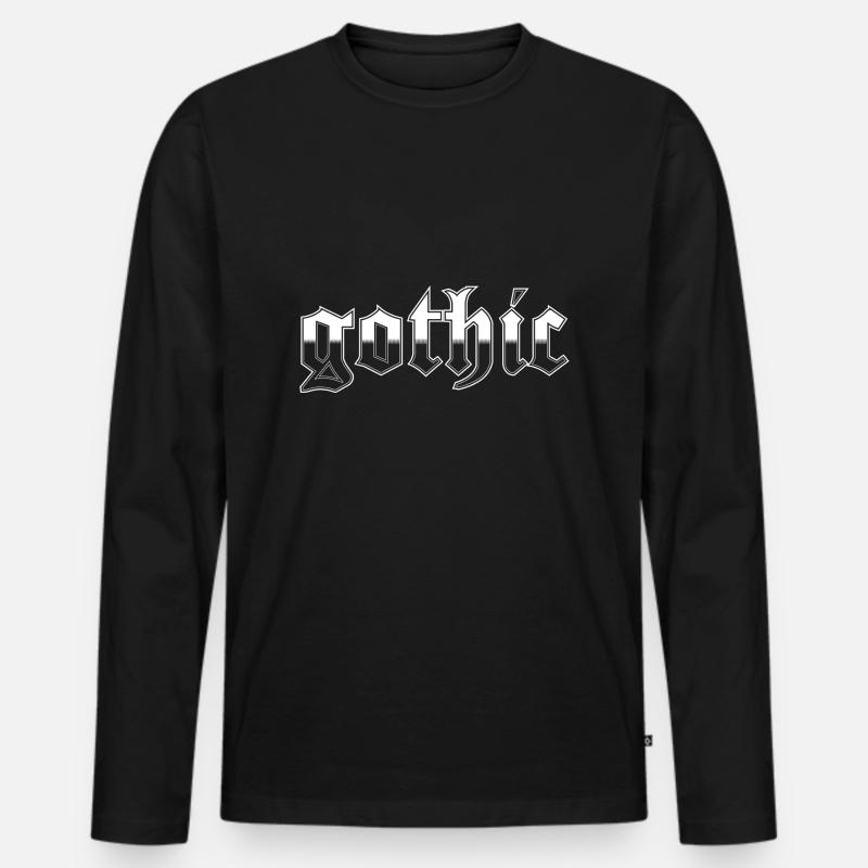 Gothic - Männer Premium Bio Langarmshirt - Schwarz