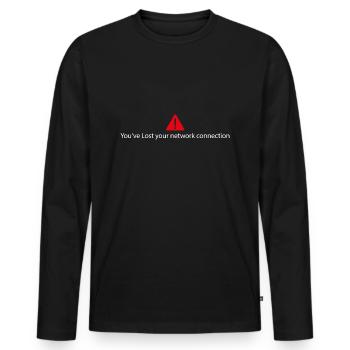 Network Connection 2 - Männer Premium Bio Langarmshirt - Schwarz - Vorne - Nico (187cm)