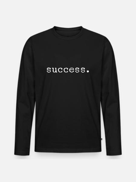 Success - Men's Premium Organic Long Sleeve Shirt - black
