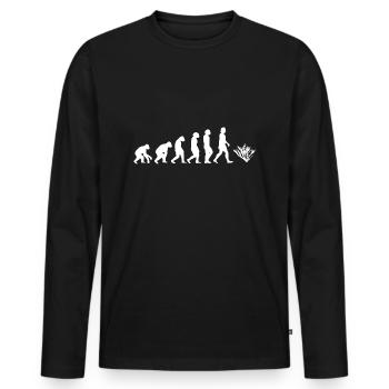 Coral marine animal evolution of humans animals - Men's Premium Organic Long Sleeve Shirt - black - Front - Nico (187cm)