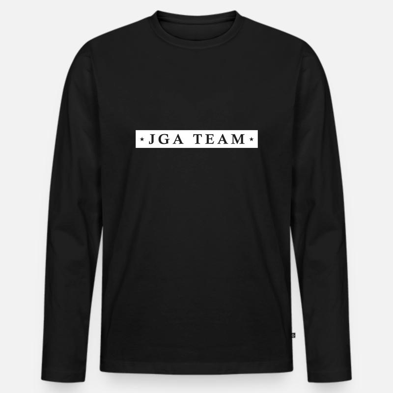 Jga Team Junggesellenabschied - Männer Premium Bio Langarmshirt - Schwarz