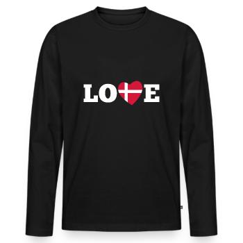 Love Denmark - Men's Premium Organic Long Sleeve Shirt - black - Front - Nico (187cm)